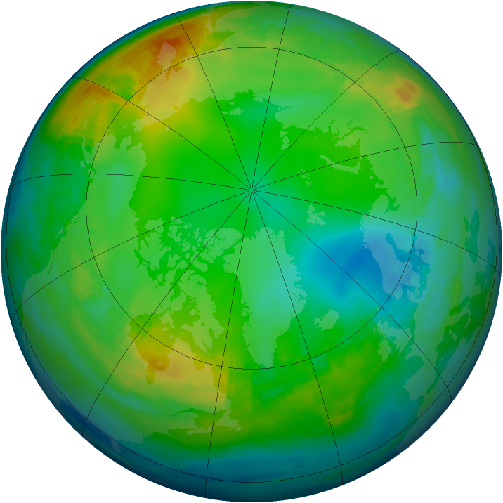 Arctic ozone map for 07 December 1986